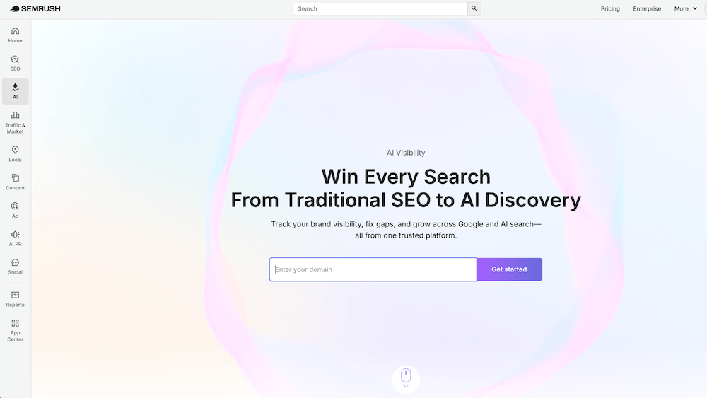 Screenshot des Semrush AI Visibility