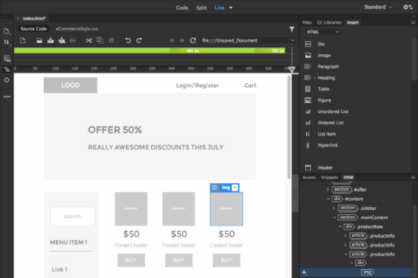 wysiwyg dreamweaver_klein
