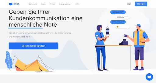 Screenshot Crisp Website zum Crisp WordPress Plugin