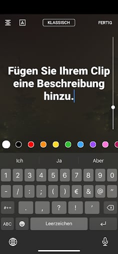 Screenshot von YouTube Shorts Einstellungen., um Unterschriften hinzuzufügen