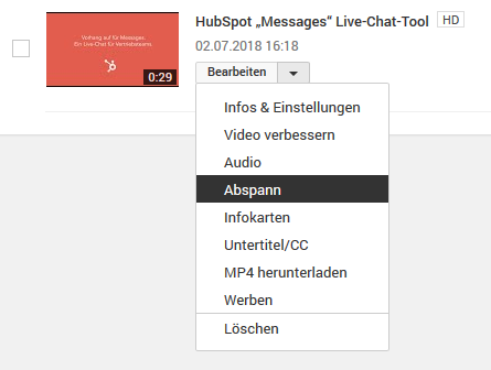 HubSpot-YouTube-Funktionen-Tipps-Tricks-11-Abspann-bearbeiten