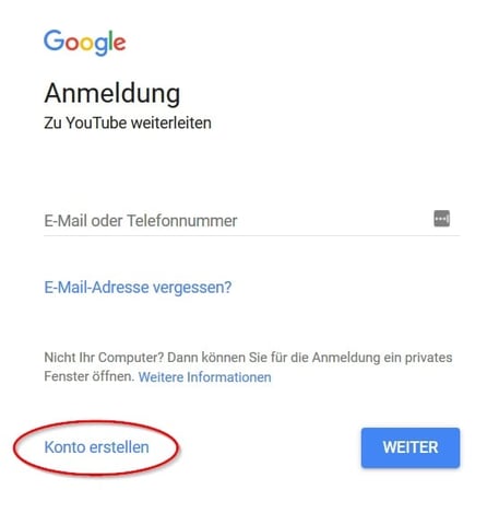 Google-Konto erstellen Google-Konto erstellen