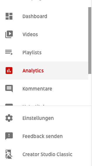 Youtube analytics studio