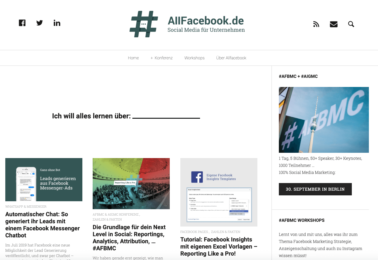 allfacebook-webseite