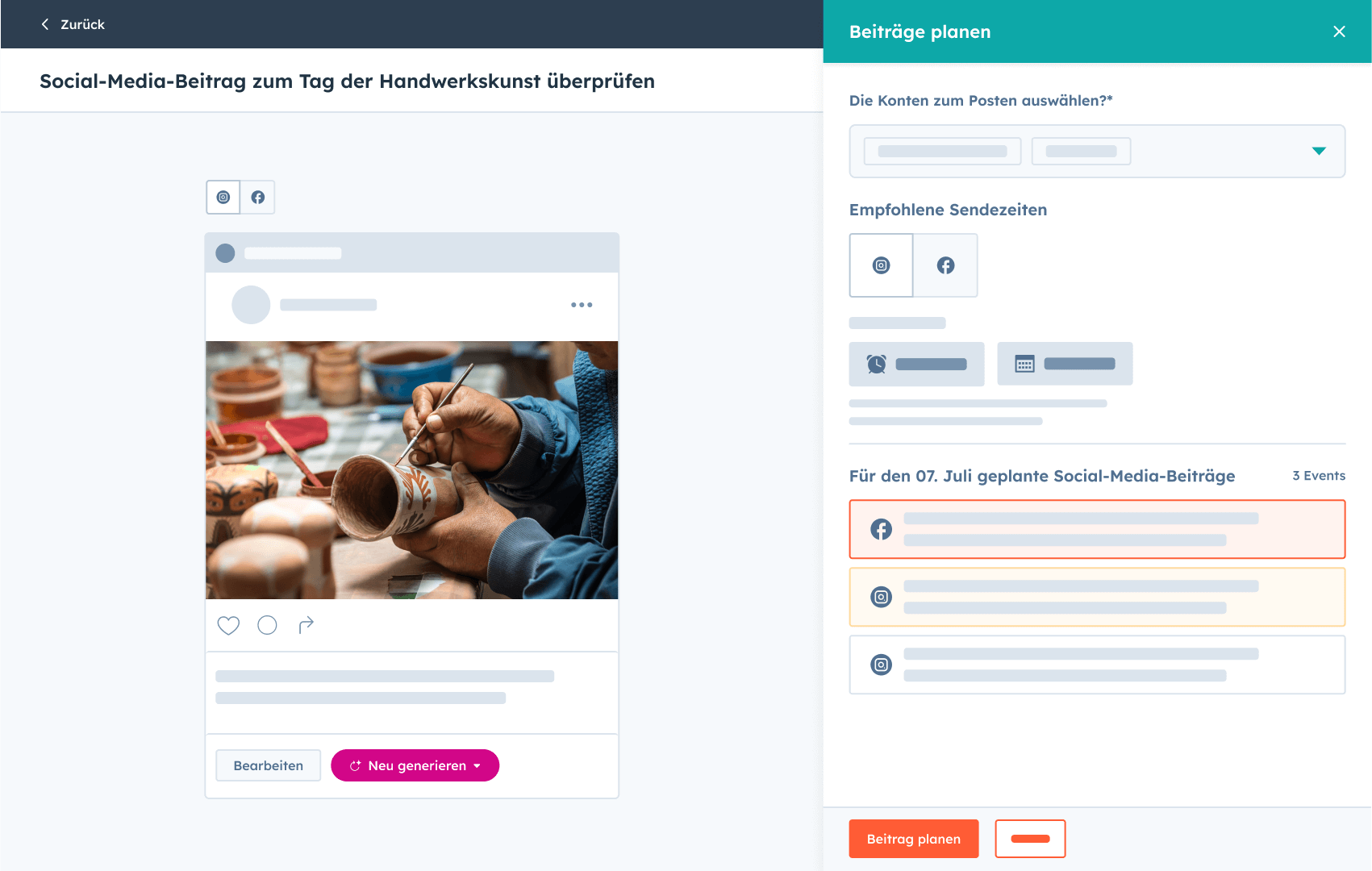 HubSpot Content-Agent für B2B-Marketing auf Instagram