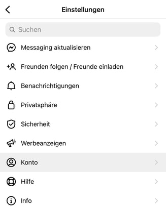 Blauen Hacken bei Instagram beantragen unter Konto