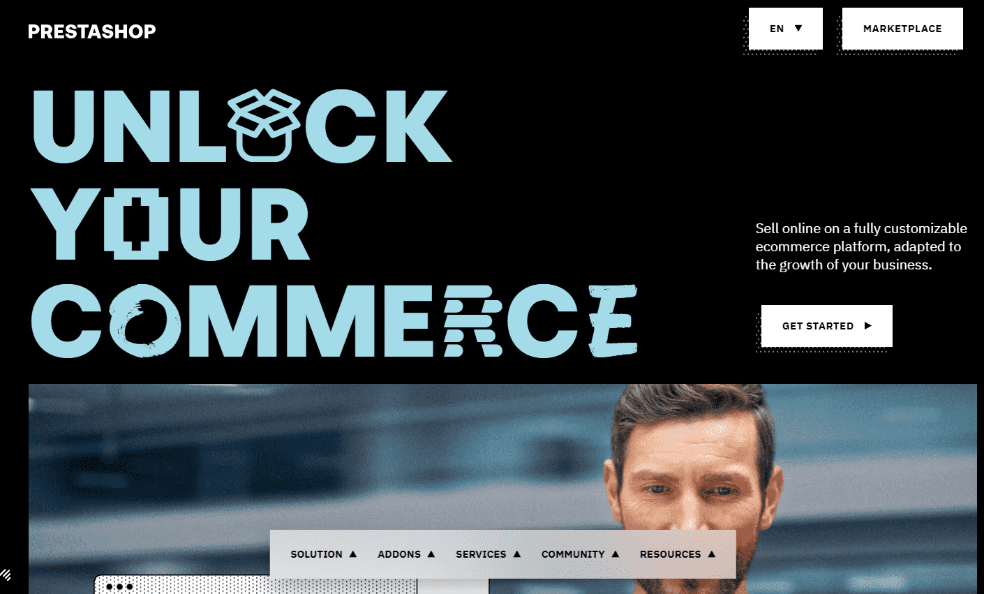 Screenshot CMS-System PrestaShop