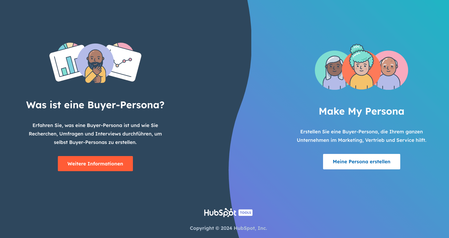 Screenshot Content-Mapping-Tool HubSpot Make My Persona