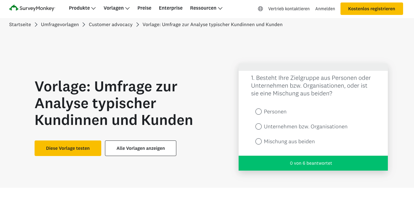 Screenshot Content-Mapping-Tool SurveyMonkey