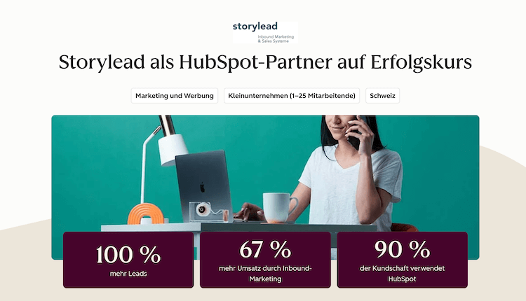 Storylead generierte mit HubSpot 100% mehr Leads und machte 67 % mehr Umsatz