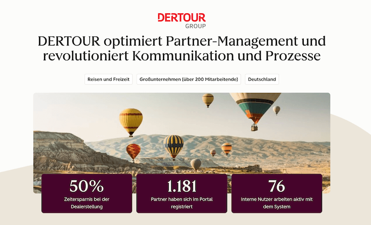 DERTOUR akquirierte mit HubSpot 1181 neue Partner und verzeichnet bei der Dealerstellung circa 50% Zeitersparnis