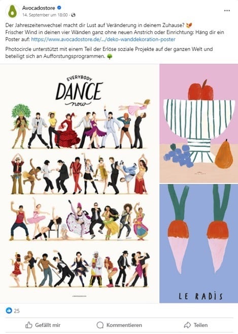 Screenshot Facebook Avocadostore
