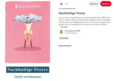 Screenshot Pinterest Avocadostore
