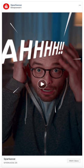 Facebook Story Ad Beispiel Sparkasse
