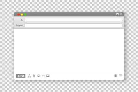Grafik eines E-Mail-Fensters