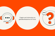 Fragen zu guthabenbasierten KI-Tools symbolisiert durch Fragezeichen und Headsets 