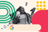 Person nutzt Google Search Live unterwegs