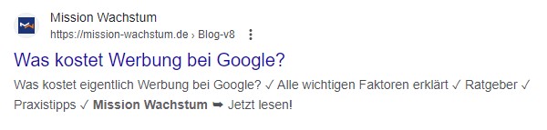 Ein SERP-Snippet besteht aus insgesamt vier Teilen.