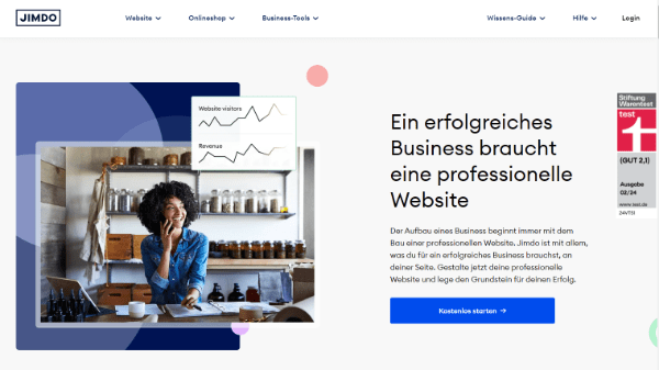 Homepage-Baukasten Jimdo