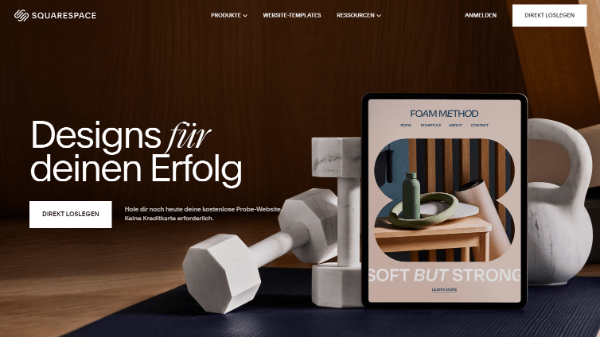 Homepage-Baukasten Squarespace