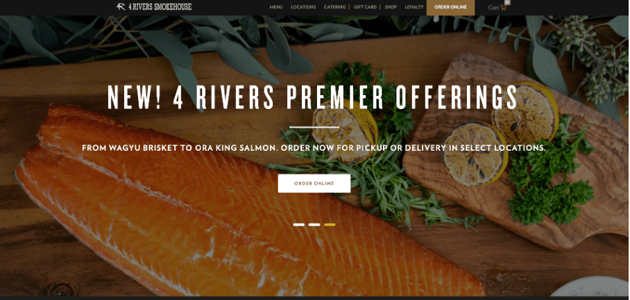Homepage-Startseite von 4 Rivers Smokehouse