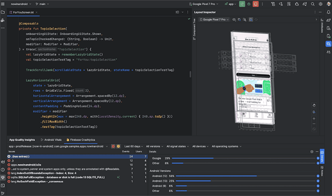 Screenshot HTML-Editor Android Studio