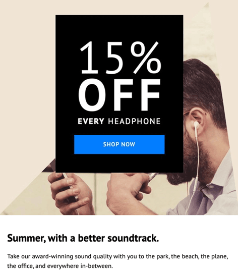 Screenshot HTML-E-Mail-Vorlage für einen Sale