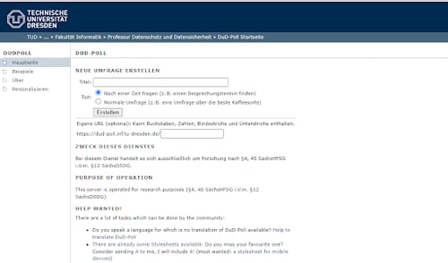 Dudle Meeting-Planner-Tool