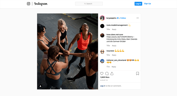Bilder der Influencer-Influencer-Marketing-Kampagne von Zalando
