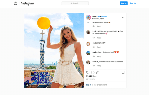 Influencerin xlaeta in Barcelona im Zuge der Opel Influencer-Kampagne 