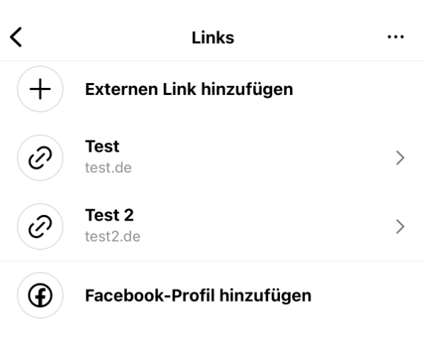 Instagram Bio Links hinzufuegen