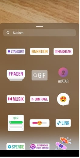 Screenshot von Instagram zur Erstellung von GIFs