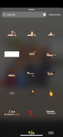 Screenshot von Instagram zur Erstellung von GIFs