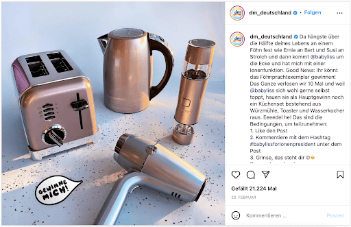 Instagram-Werbung Beispiel DM