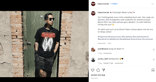 Instagram-Werbung Beispiel Impericon