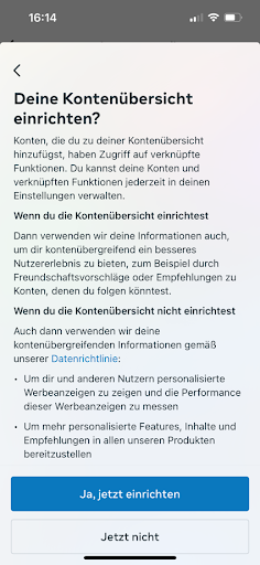 Instagram mit Facebook verbinden - Einrichten