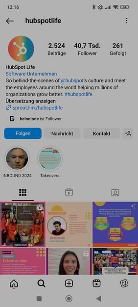 Instagram-Tipps: Einen anderen Account in der Bio bewerben