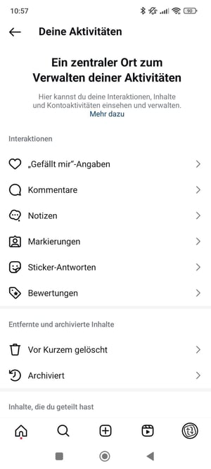 Instagram-Tipps: Eigene Interaktionen nachvollziehen