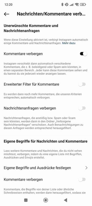 Instagram-Tipps: Kommentare fixieren und verbergen