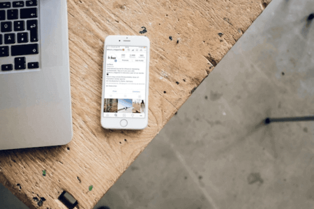 Instagram-Seite, die Instagram-Trends folgt auf einem iPhone