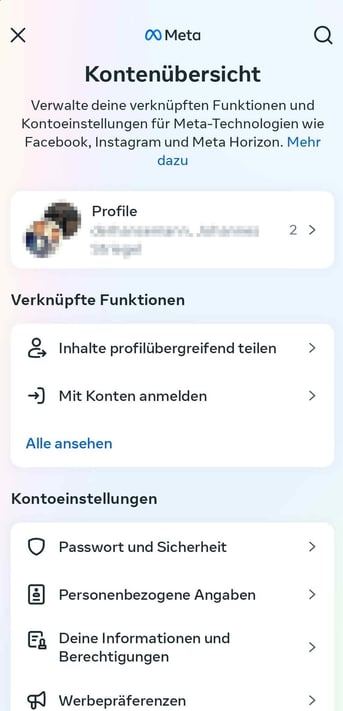 Instagram Account loeschen: Schritt 2