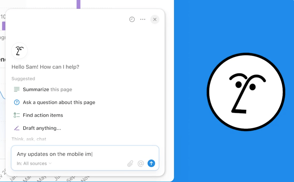 KI-Assistent Notion AI im Einsatz in einem Dokument