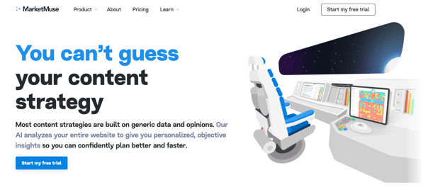 Screenshot KI-Tool MarketMuse