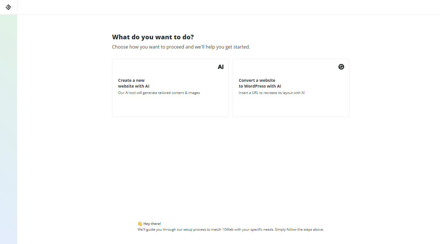 Screenshot KI-Website-Builder 10Web