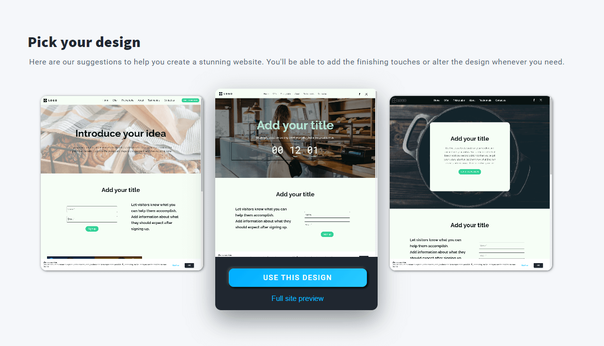Screenshot KI-Website-Builder GetResponse