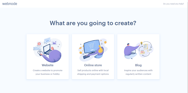 Screenshot KI-Website-Builder Webnode