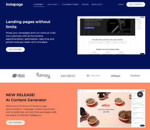 Landing-Page-Builder Instapage