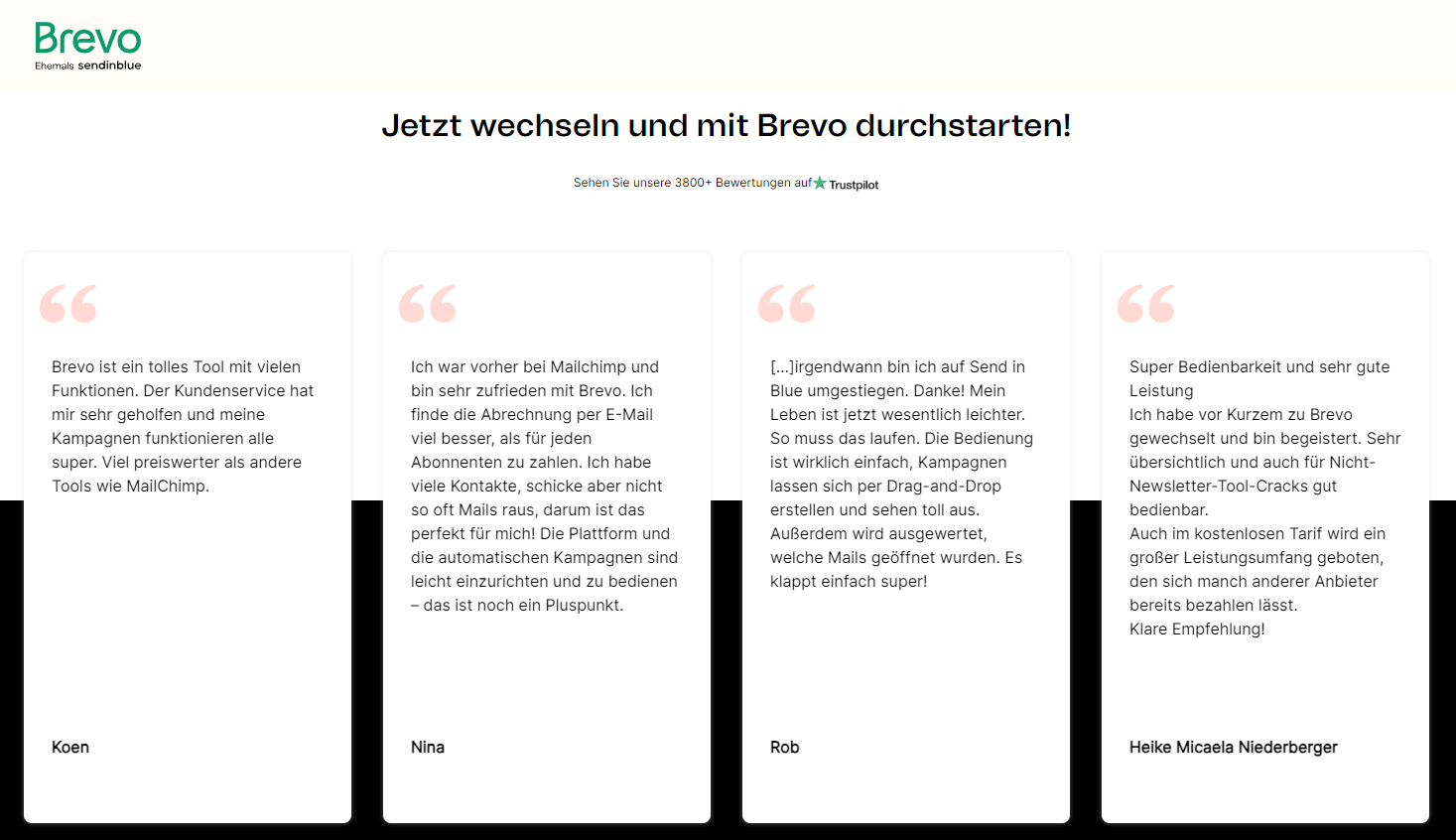 Landing-Page erstellen Beispiel Brevo
