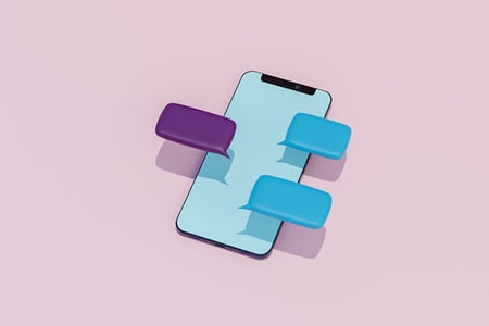 Grafik Live-Chat-Software auf Smartphone