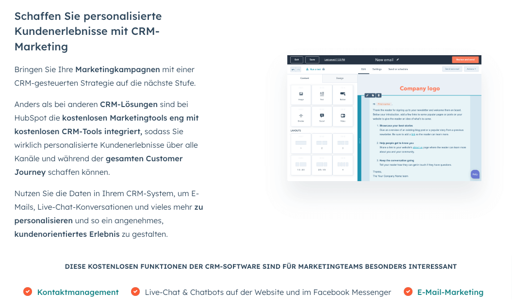 Marketing Automation mit dem HubSpot E-Mail-Tool
